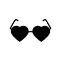 Glasses vector icon. heart sun glasses sign